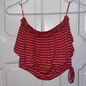 Abercrombie & Fitch Red & White Strapless